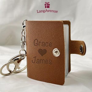 Custom 20 Photos Album Keyring• Personalized Leather Keychain with Photo Album• Personalized Album• Personalized Gifts• Anniversary Gifts