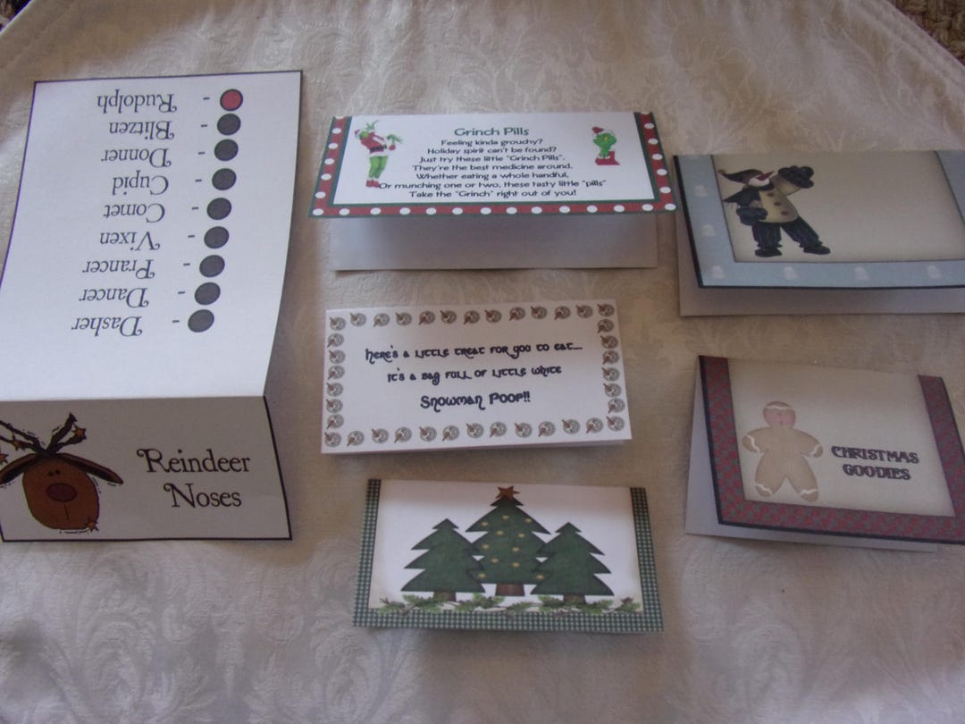 Christmas Candy Bag Toppers for Party Favors Gift Swaps Stocking