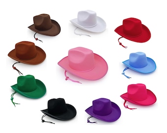 Plain Felt Cowboy Hat Cowgirl Hat Western Style Hat for Crafts Bachelorette Party Birthday Wedding,DIY Craft