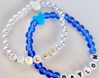 Custom Disney Inspired Name with Mickey Head Bracelet Perfect for Disney World and Disneyland Parks or Pixie Dust Gifting