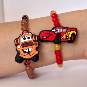 Lightning McQueen and Mater Cars Disney Inspired Bracelets Disney World Disneyland Pixie Dust Gifts and Disney Parks Bracelets
