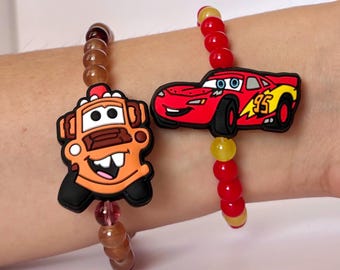 Lightning McQueen and Mater Cars Disney Inspired Bracelets Disney World Disneyland Pixie Dust Gifts and Disney Parks Bracelets