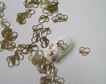 Alloy Rhinestone Crystal Love Word Letter Embellishment Flatback Cabochon A18