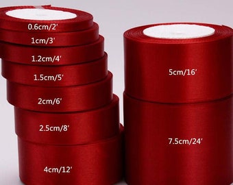 5//8 Burgundy Wine Organza Satin Edge Ribbon Choose Size 25 Yards 3//8 7//8 1-1//2 Trim /& Embellishments Ribbon . 1-1//2 Wide