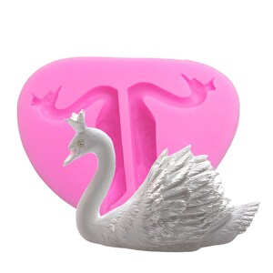 Hot Silicone Fondant Mold 3D Swan Shape Decorating Tools Chocolate Baking Moulds Soap Cake Mold