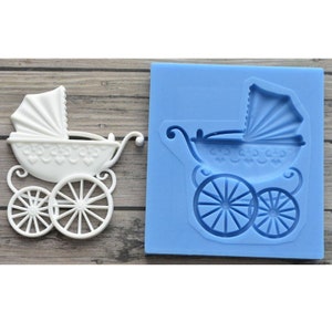 Sugarcraft Baby Carriage Silicone Mold Fondant Mold Cake Decorating Tools Chocolate Gumpaste Mold