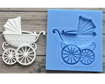 Sugarcraft Baby Carriage Silicone Mold Fondant Mold Cake Decorating Tools Chocolate Gumpaste Mold