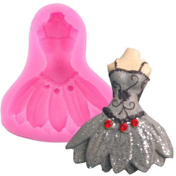 DIY Wedding Dress Silicone Molds Cupcake Fondant Cake Decorating Tools Candy Fimo Clay Chocolate Gumpaste Moulds