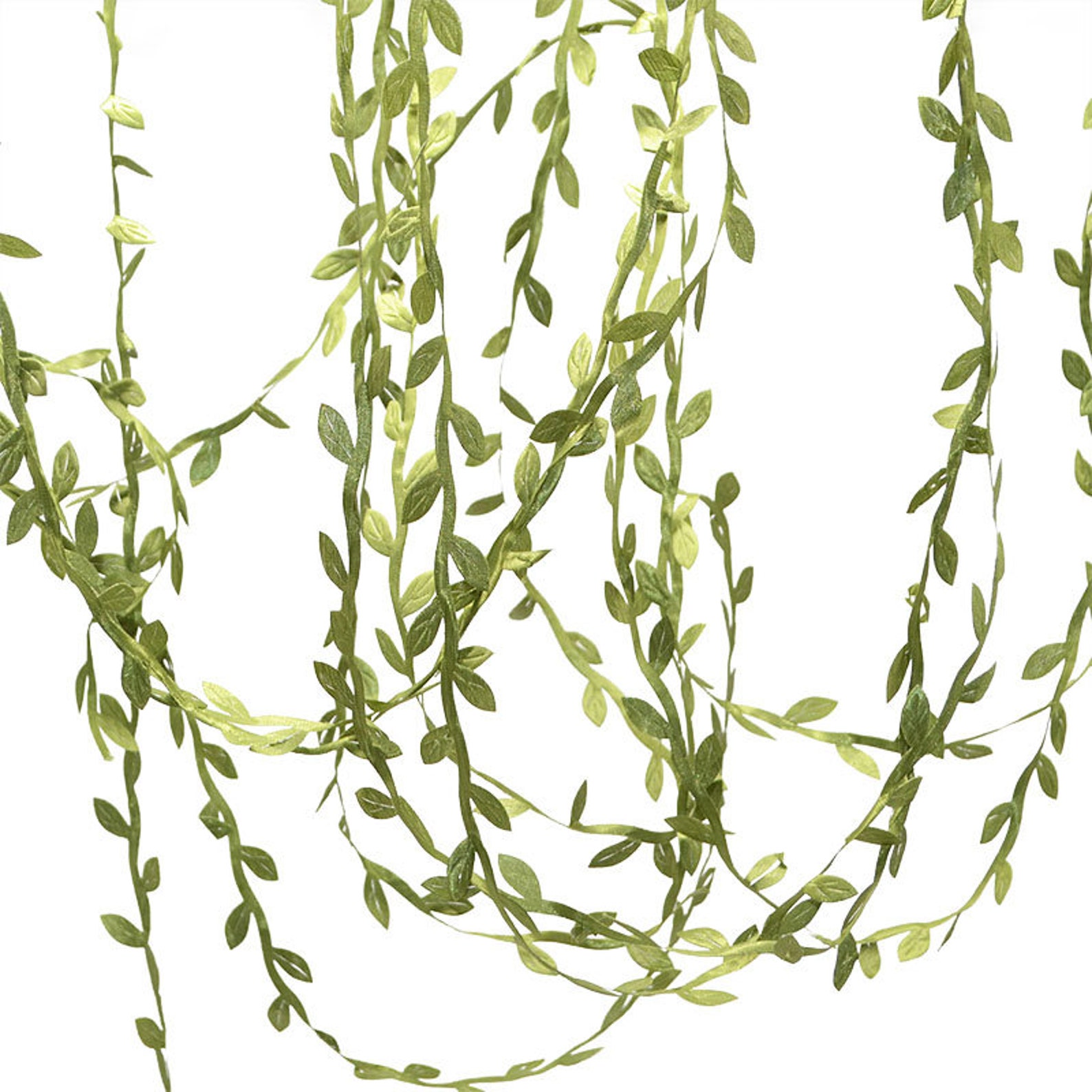 20 Meters Green Leaves Rattan Silk Leaf Artificial DIY Wreath Etsy