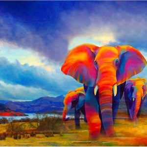 Colorful Elephant DIY Oil Painting by Numbers Paint On Canvas Wall Pictures for Living Room Wall Art Home Decor