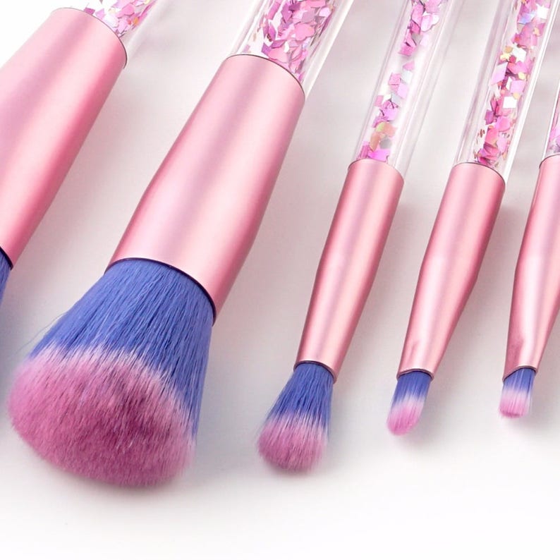Glitter Crystal Makeup Brush Set 7pcs Diamond Professional Etsy