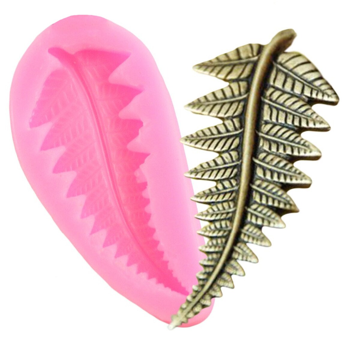 Fern Leaf Silicone Mold Cupcake Fondant Molds DIY Cake Etsy