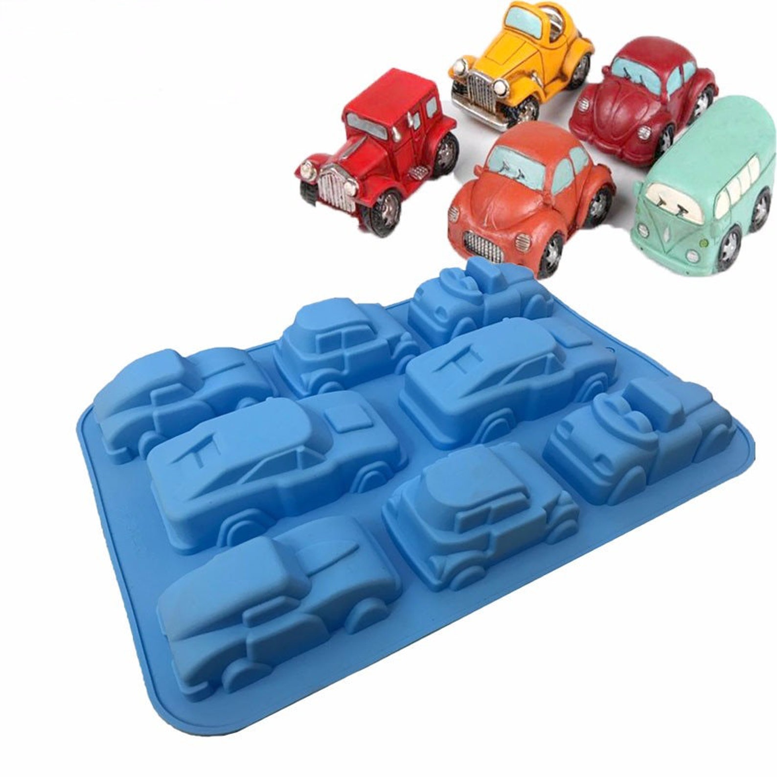 Cartoon Car Silicone Mold Fondant Cake Decoration 1PCS Baking Etsy