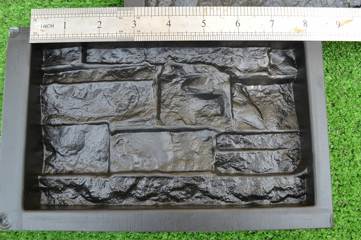Molde de goma de piedra de chapa para hormigón o yeso, planos de piedra  caliza, 22.75x20.5, versión 1, material reciclado