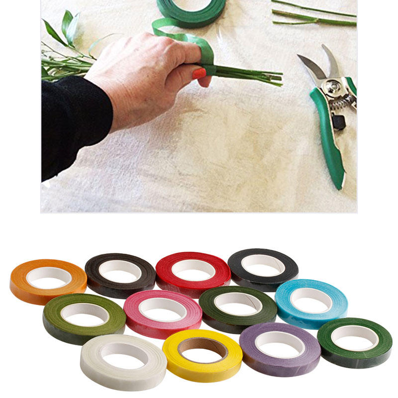 Green Florist Floral Stem Tape Corsages Buttonhole Flower Stamen Wrinkle Paper Green Florist Floral Stem Tape Corsages Buttonhole Flower Stamen Wrinkle Paper