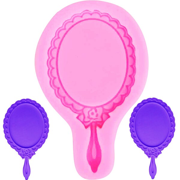 Mirror Frame Silicone Mold - Necklace DIY Mould Cake Decoration, Resin Mold, Fimo Clay