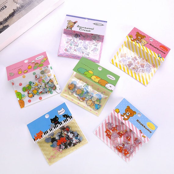 80Pcs Kawaii DIY Art Mini Cat Head Paper Sticker Diary Label Stickers Xmas Craft