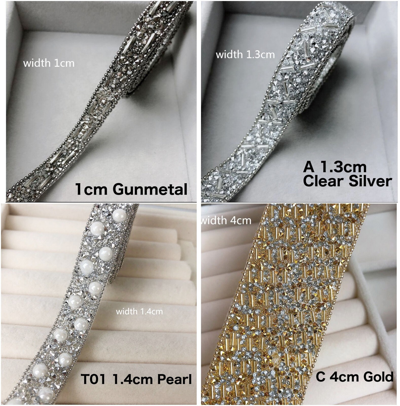 fancy resin rhinestone trim,gold gunmetal clear silver new accessories  trimming,1cm 2cm width banding accessories #