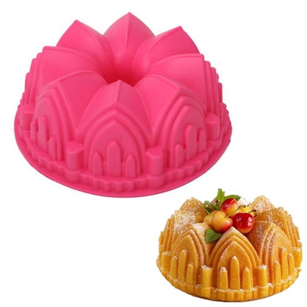 Nordic Ware Silicone Collection Cathedral Bundt Pan Chiffon Savarin Cake Mold Mousse Brownie Dessert Cake Decoration Baking Tool