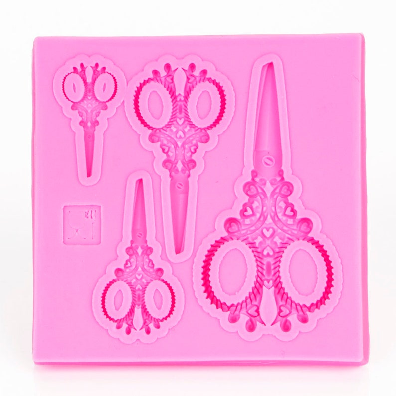 Scissors Shaped Fondant Silicone Mold Chocolate Fudge Cake Etsy