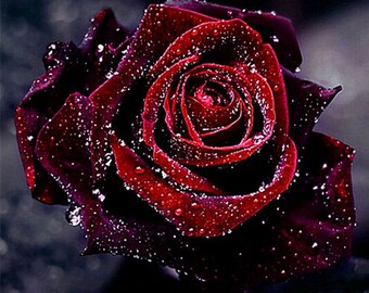 Diamond Embroidery 5D Flower Diamond Cross Stitch Crystal Sets Unfinished Decorative DIY Diamond Painting Rose 30cm*30cm