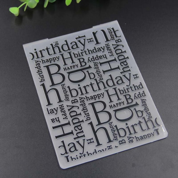 The Happy Birthday Plastic Embossing Folders for DIY Scrapbooking Paper Craft/Card Making Decoration Supplies