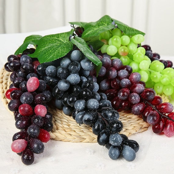 Artificial Grapes Bunch Fake Fruit Vegetables Faux Food Home Decor 