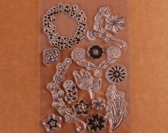 Flower Vine Stamps for Scrapbooking DIY Transparent Silicone Clear Rubber Stamp Sheet