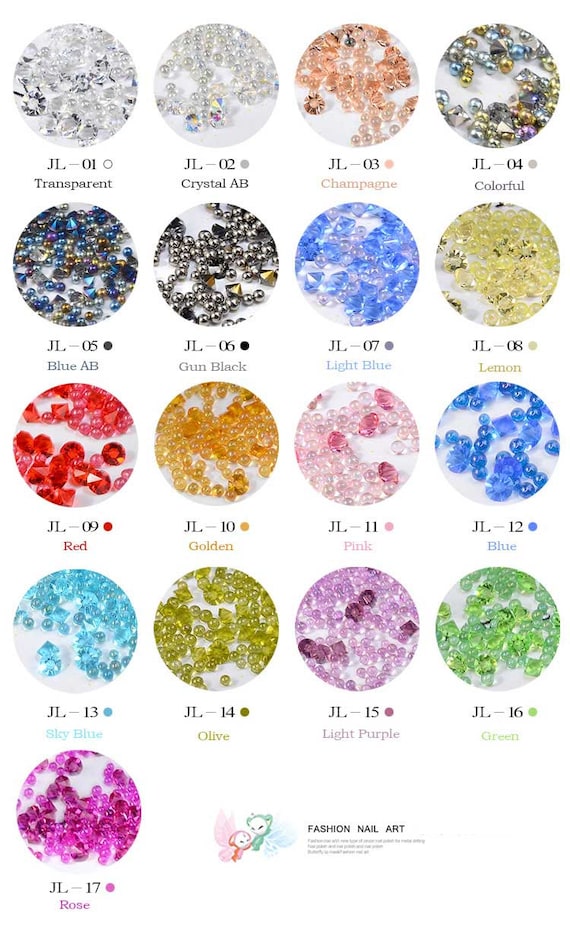 Caviar Beads Nail Crystals Micro Pixie Beads Multicolor Glass Pixie  Crystals for 3D Nail Art DIY Charms Decorations - style 3 
