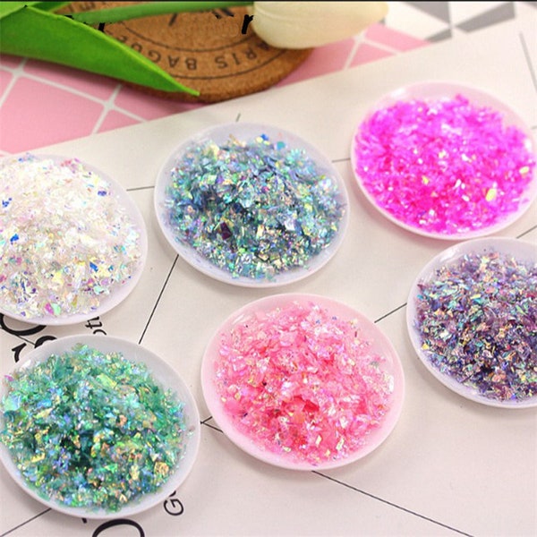 20g/bag Clear Slime Shell Paper Transparent DIY Handmade Crystal Mud Mixture Particles Accessories Slime Filling Decoration