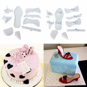 9pcs/Set High-Heeled Shoes Fondant Cake Mould Sugarcraft Baking Cutter Mold Fondant Cake Decorating Tools image 9