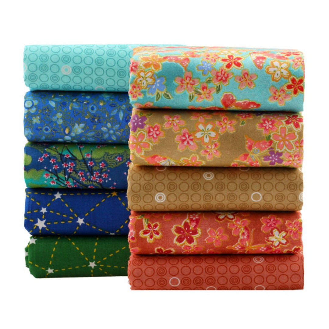 Japanese Style Cotton Quilting Fabric Patchwork Fat Quarter Etsy