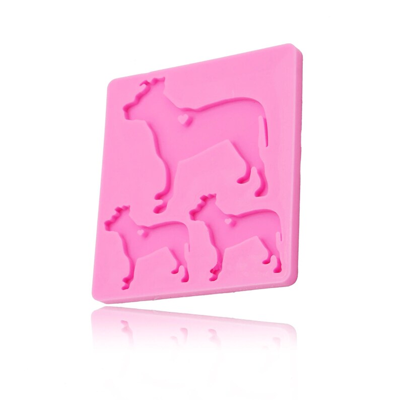 Shiny Dog Family Silicone Keychains Mold Key Chain Pendant Etsy