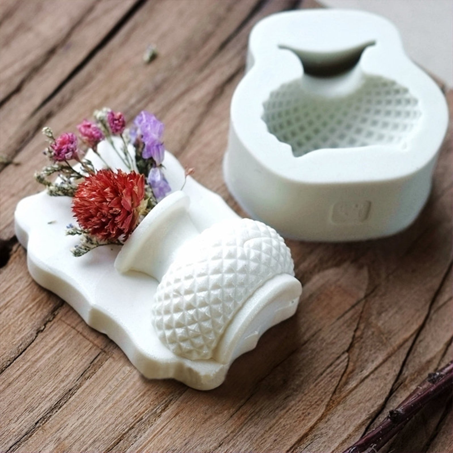 Flower Vase Shape 3D Silicone Mold Vase Fondant Mold Cake Etsy