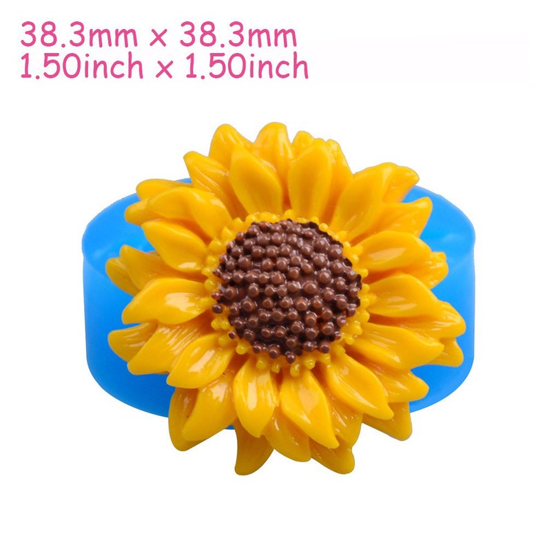 Sunflower Silicone Mold For Resin, Soap, Candles & Freshies - 5" X 5" X 1" Deep - View #3