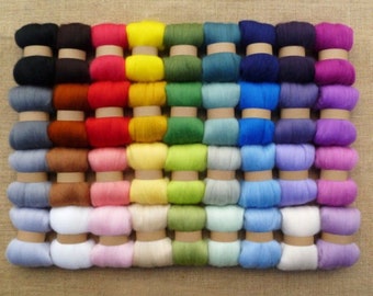 36 Colors 3g Felting Wool Fiber Wool Felt Starter Kit For Needle Felting Roving Dyed Spinning Wet Felting Fiber for DIY Crafts