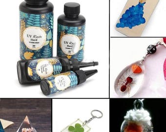 10/15/25/60/100/200g Transparent Clear UV Resin Ultraviolet Curing Solar Cure Sunlight Activated Hard Type Charm Jewelry Making