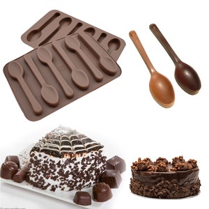 Chocolate Mold Silicone Spoon Shape Cake Baking Mold Biscuit Candy