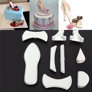 9pcs/Set High-Heeled Shoes Fondant Cake Mould Sugarcraft Baking Cutter Mold Fondant Cake Decorating Tools image 8