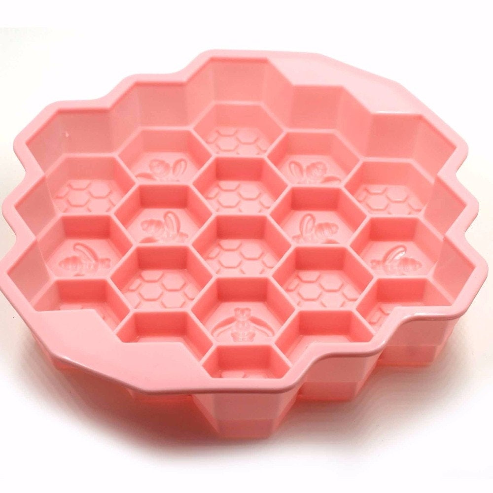 6 Cavity Bee Honeycomb Silicone Soap Molds/ Fondant Mold/ 