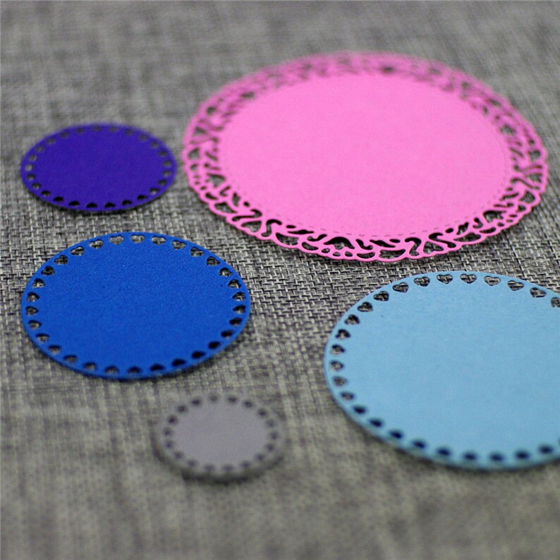 5pcs/lot Circular Shape DIY Pretty Paper Cutter Cutting Die Etsy