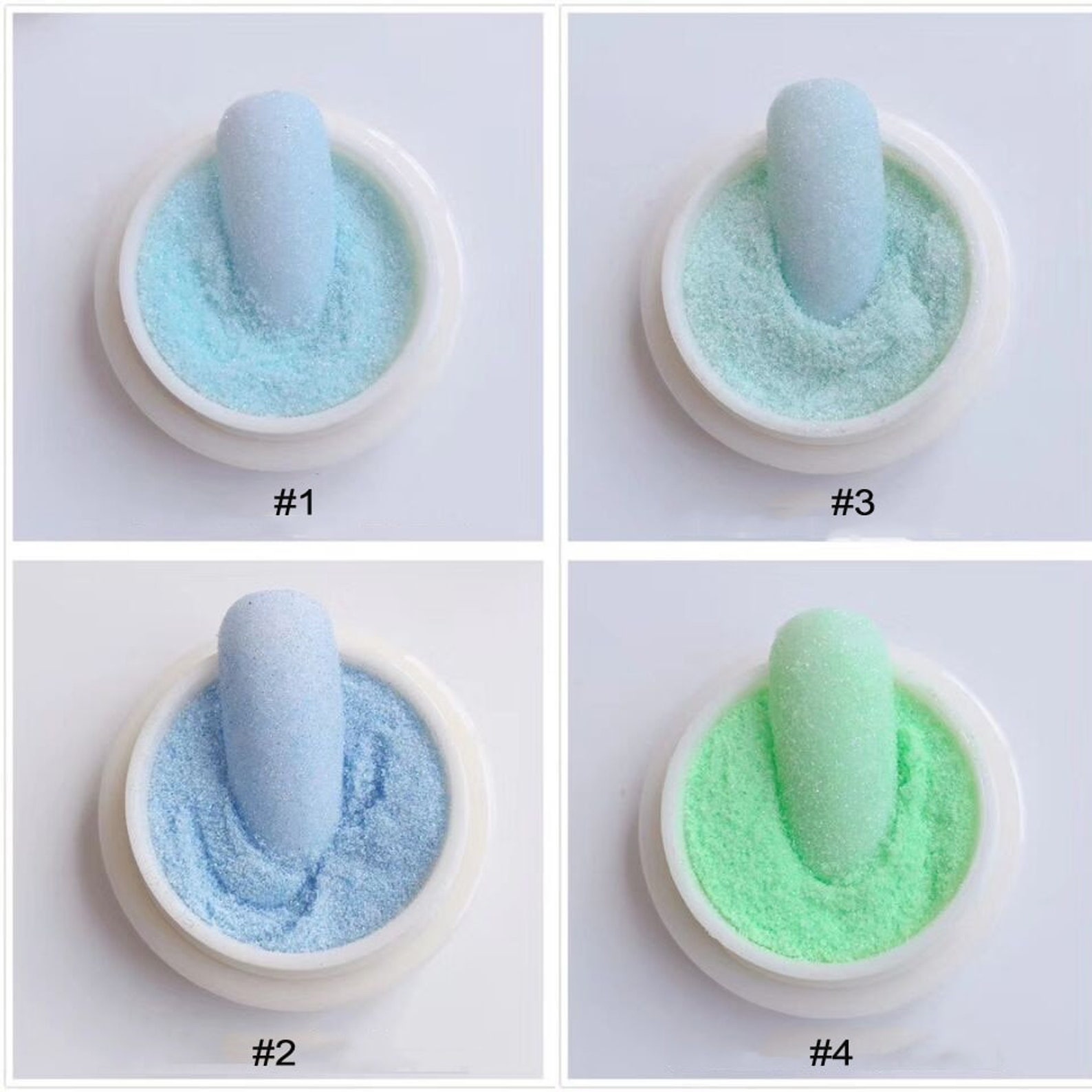 12box/set Mermaid Nail Glitter Powder Woolen Sugar Starlight Etsy