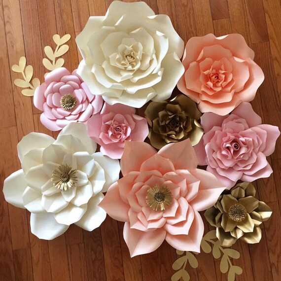 DIY Paper Flowers Kids Birthday Party Backdrop Decor Flower Etsy