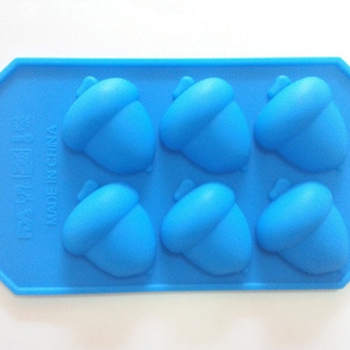 6 Cell Silicone Acorn Pine Nuts Cake Mold for Chocolate Jelly Candy Soap Ice Cube Tray Whisky Bar Party Drink Tools