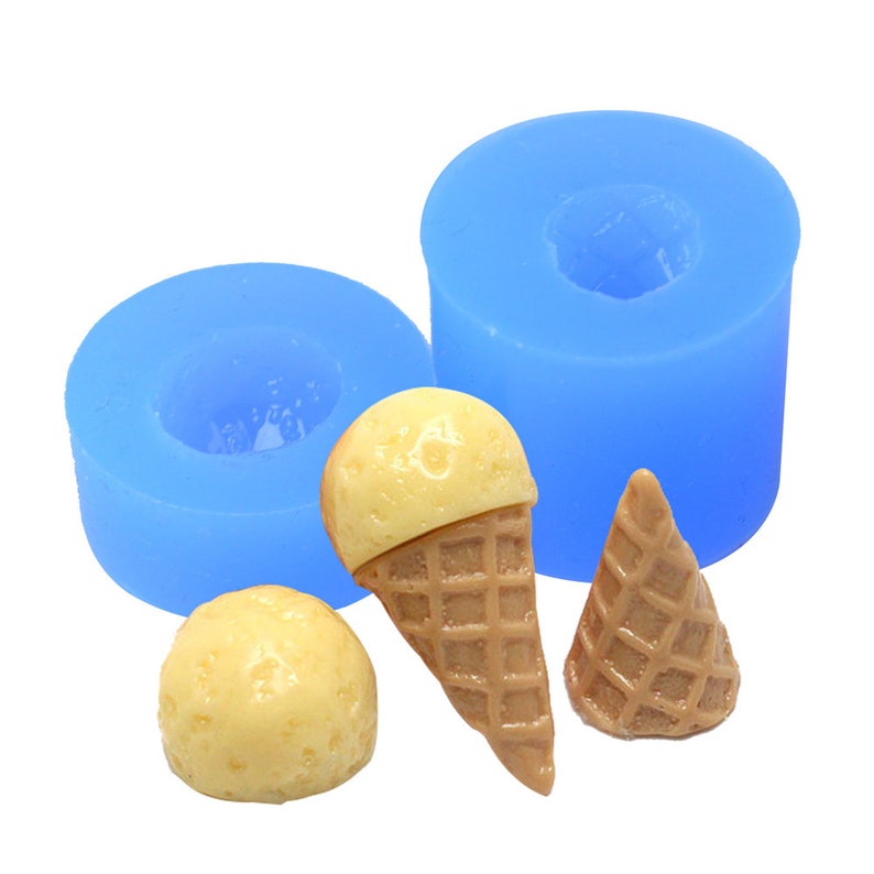 1 Set 2Pcs Molds 3D Ice Cream Cone Mold and Cream Mold Etsy