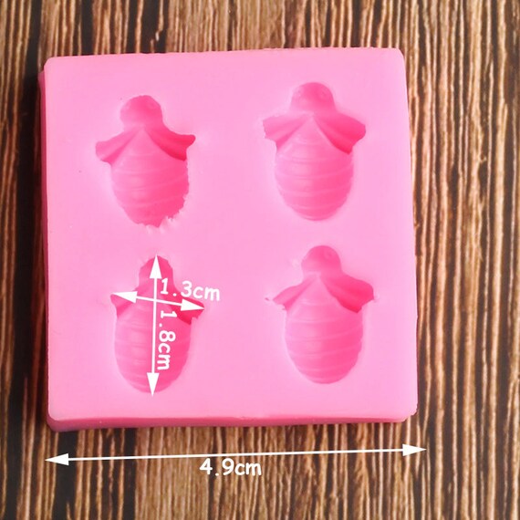 3D Bee Silicone Molds Candy Chocolate Gumpaste Mold DIY Cupcake