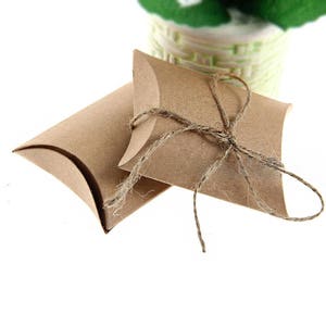 50pcs Pillow Wedding Party Favor Paper Gift Box Candy Boxes Supply Accessories Favour Kraft ...