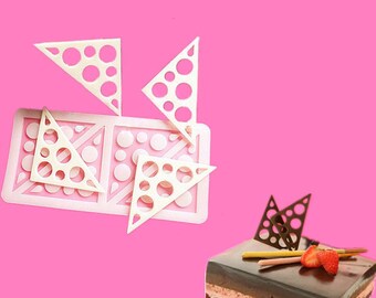 Triangles Silicone Cake Mold Sugar Craft Fondant Mould Chocolate Molds Baking Tools for Cakes Birthday Cake Border Stencil