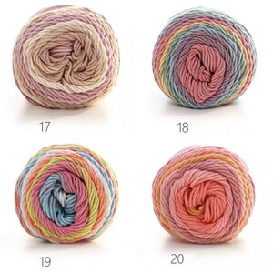 Rainbow Segment Dyed Yarn 5 Strand Wool DIY Handmade Knitted Baby Sweater Hat Scarf Sofa Cushion image 8