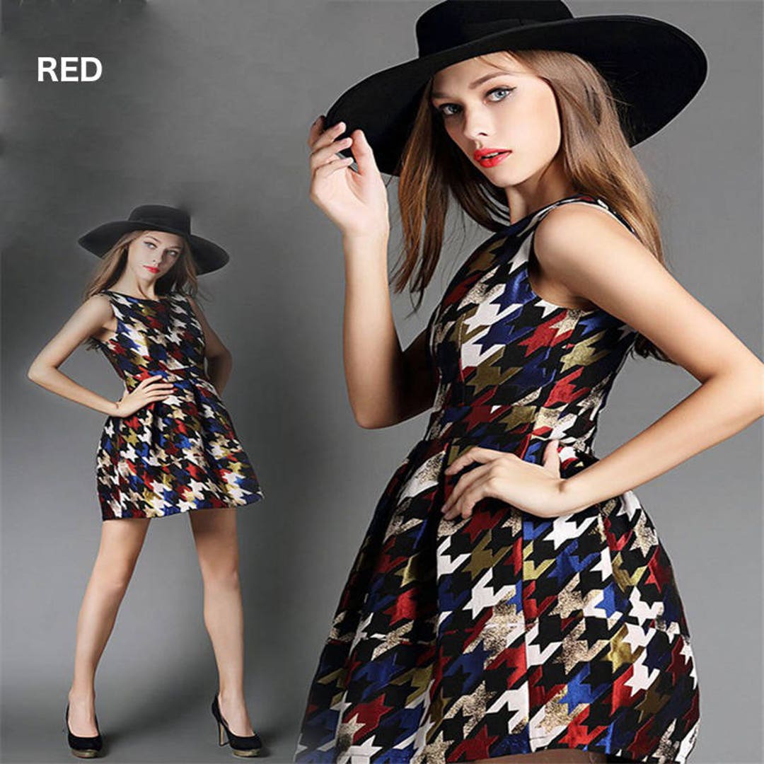 Choose Colors. 50CM Piece Houndstooth Metallic Jacquard Brocade Dress ...